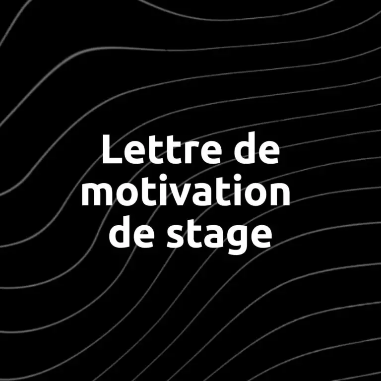 Exemple de lettre de motivation pour une demande de stage